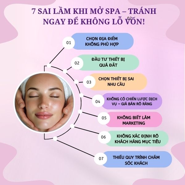 Kinh nghiệm mở spa – 7 sai lầm khiến spa dễ thất bại