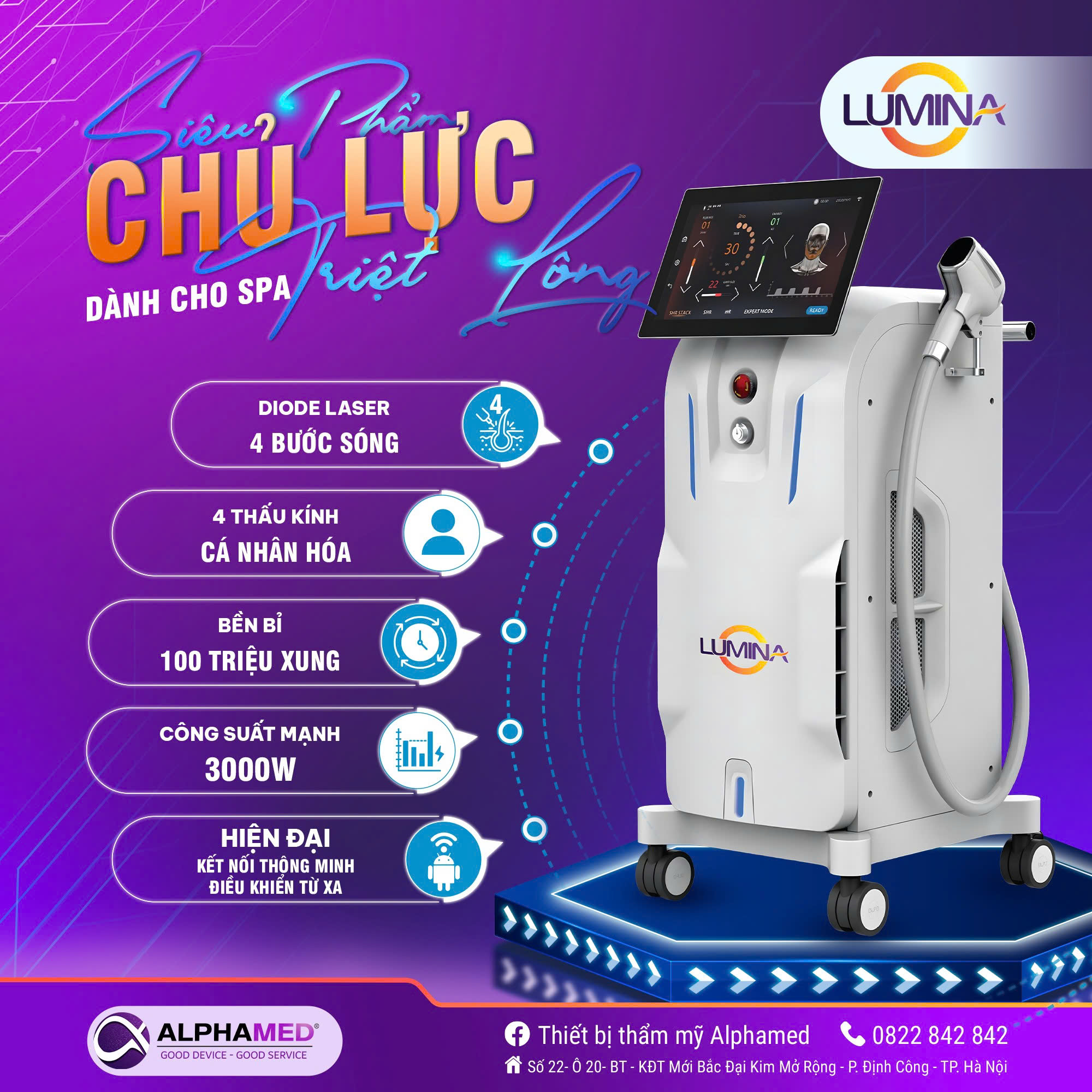 Máy triệt lông Lumina