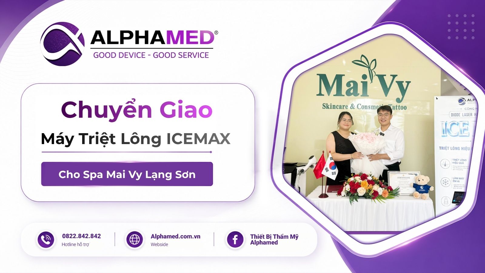 Chuyển Giao Máy Triệt Lông ICEMAX Cho Spa Mai Vy Lạng Sơn