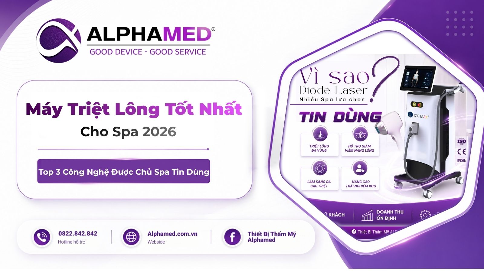 Máy Triệt Lông Tốt Nhất Cho Spa 2026: Top 3 Công Nghệ Được Chủ Spa Tin Dùng
