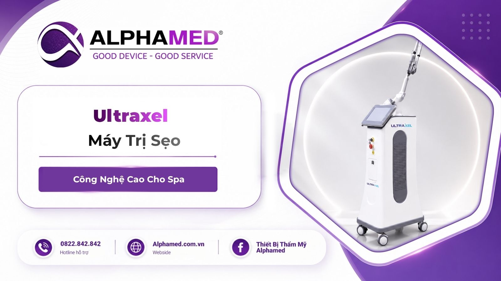 Ultraxel Máy Trị Sẹo Công Nghệ Cao Cho Spa